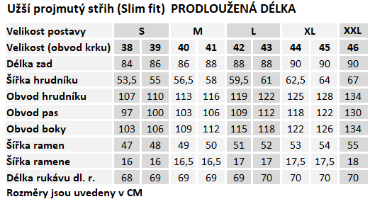 AMJ SLIM FIT PRODLOUŽENÁ